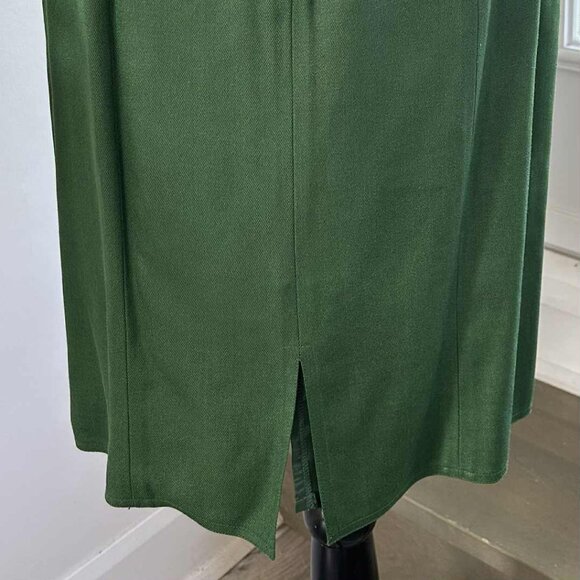 Lim Ying Ying Emerald Silk Embroidered Midi Skirt With Lining & Back Slit – US M - Picture 6 of 10